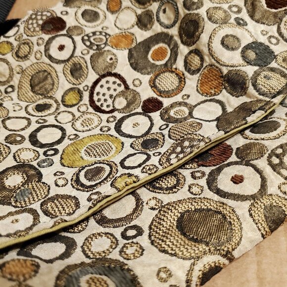 Buttonwood Designs Crossbody Messenger Bag Purse Polkadot Green Brown Tapestry - Picture 9 of 11